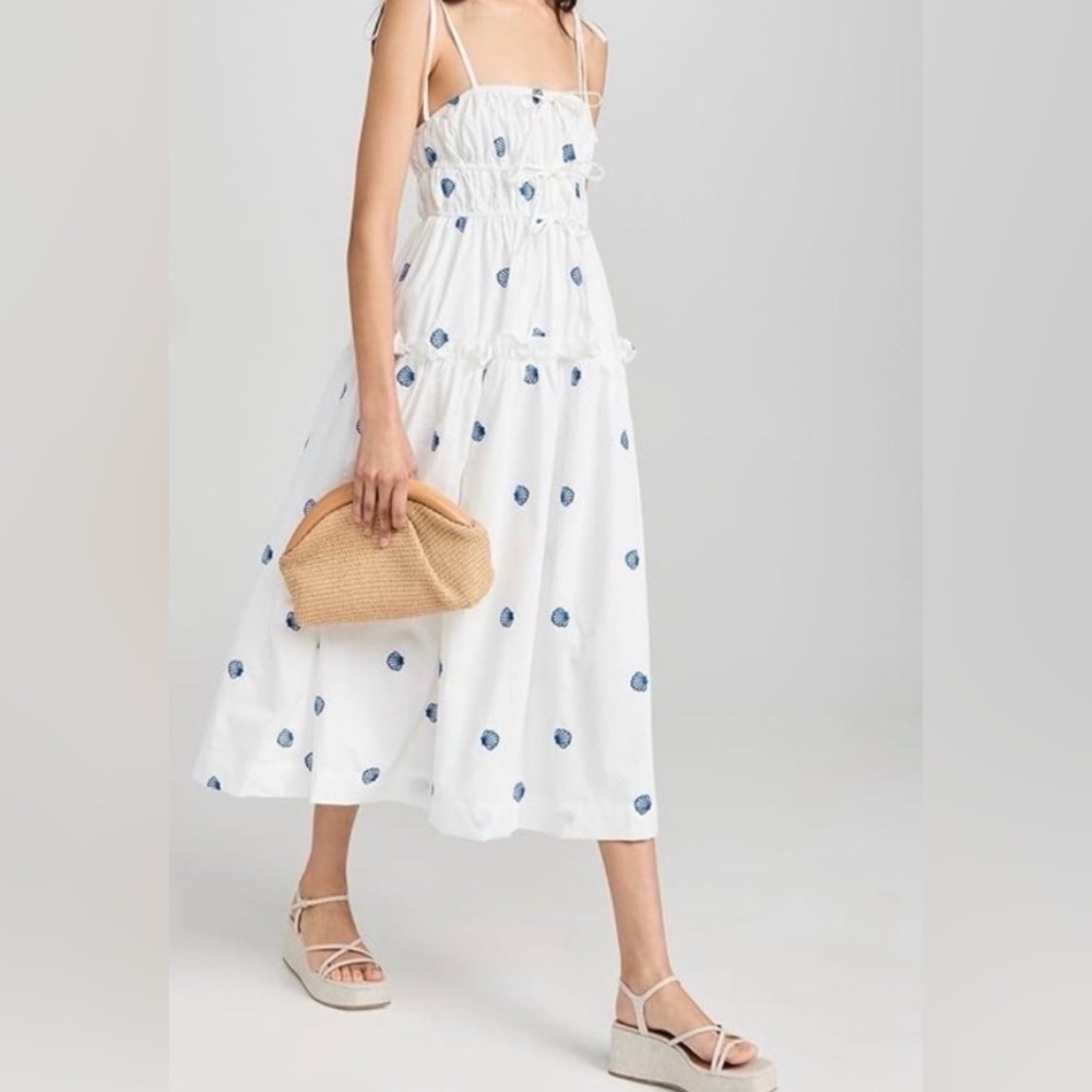 Joie White Seashell MIDI Dress